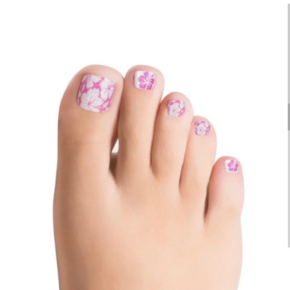 *Retired* Color Street: Hibiscus Kiss (Pedicure) | Floral Tropical Summer Pink - Picture 12 of 15